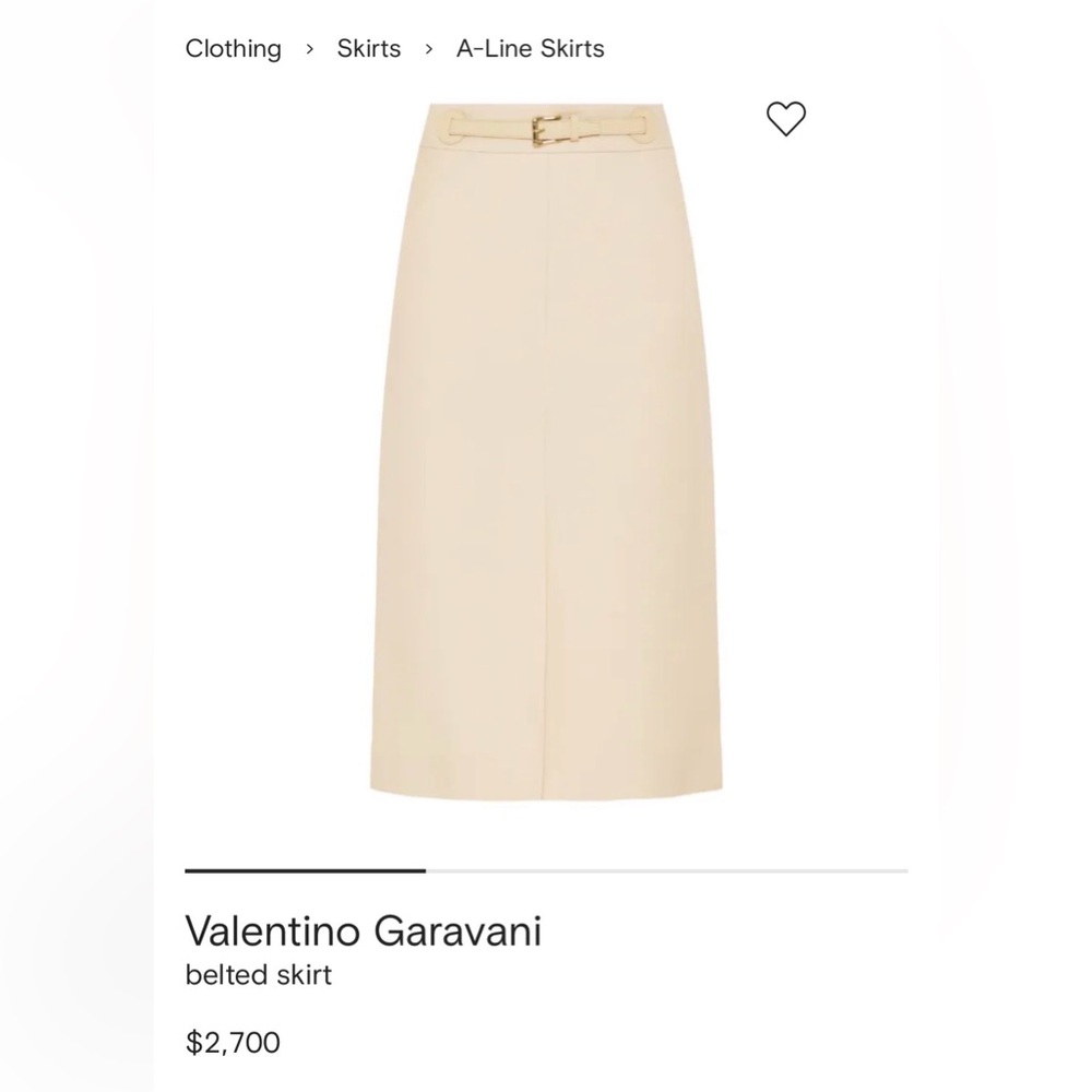 Valentino Garavani Belted Virgin Wool & Silk Midi Skirt
